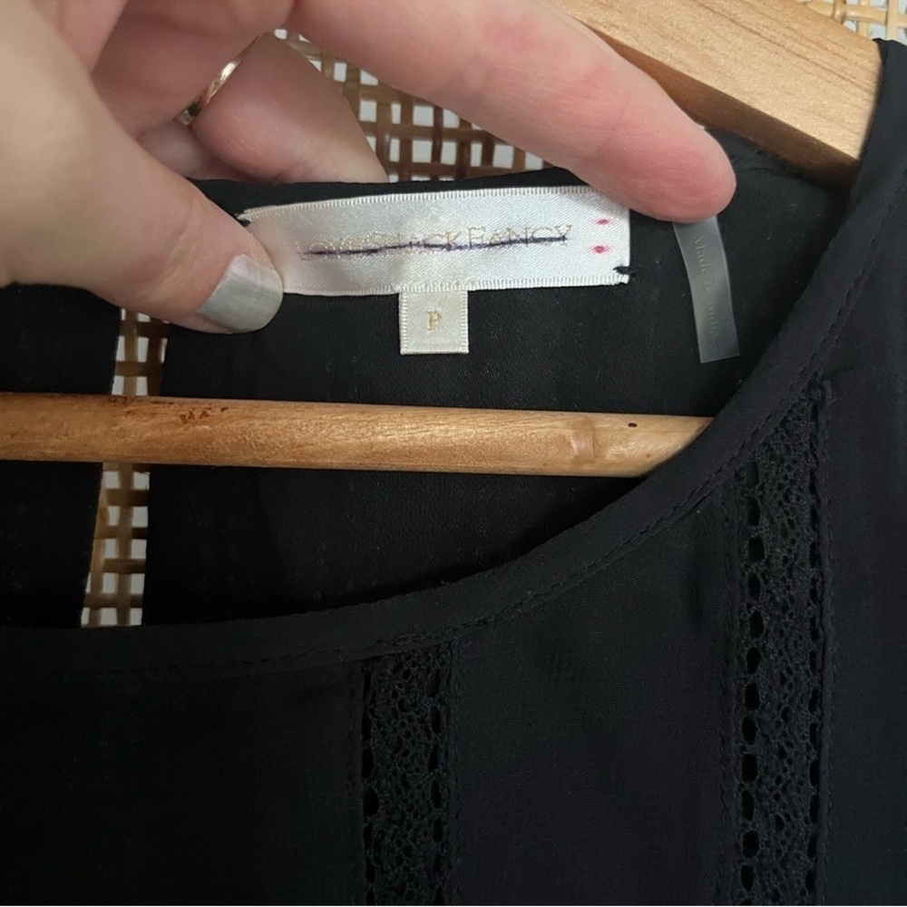 LoveShackFancy Black Ruffle Mini Dress - Picture 11 of 12